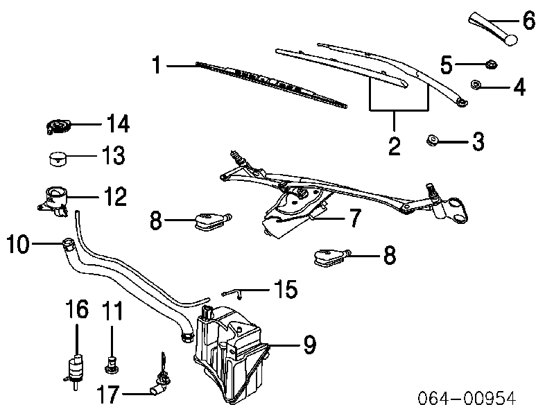 LR016989 Land Rover Ramię wycieraczki szyby przedniej