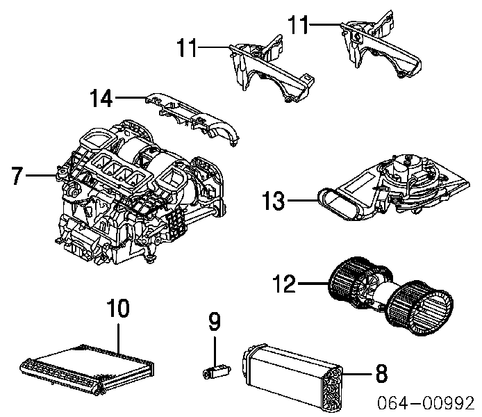 Silniczek wentylatora nagrzewnicy (ogrzewacza wnętrza) Land Rover Range Rover 3 (L322)