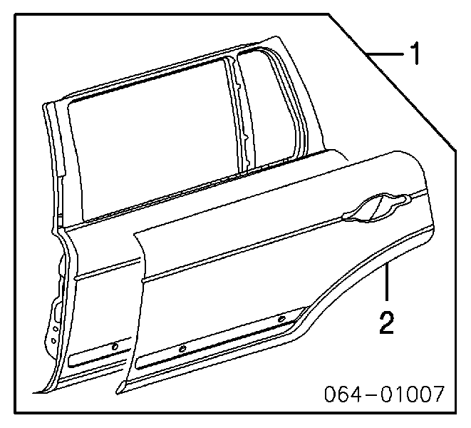 LR034202 Land Rover Drzwi tylne prawe