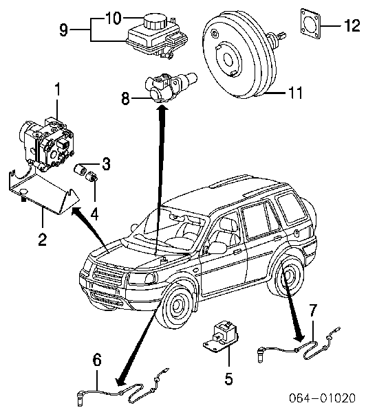 Czujnik ABS przedni 1510LL06 Ashika