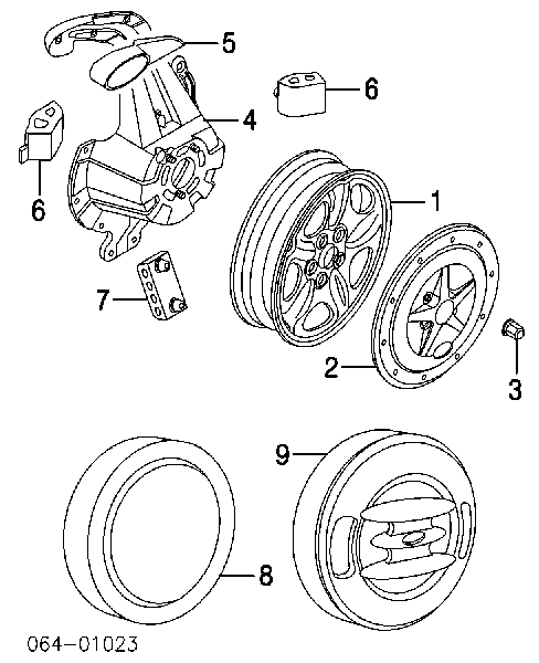 BHU490010 Land Rover Wspornik koła zapasowego