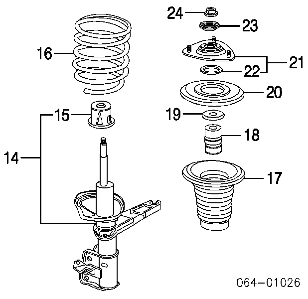 RSC000040 Land Rover Amortyzator przedni prawy