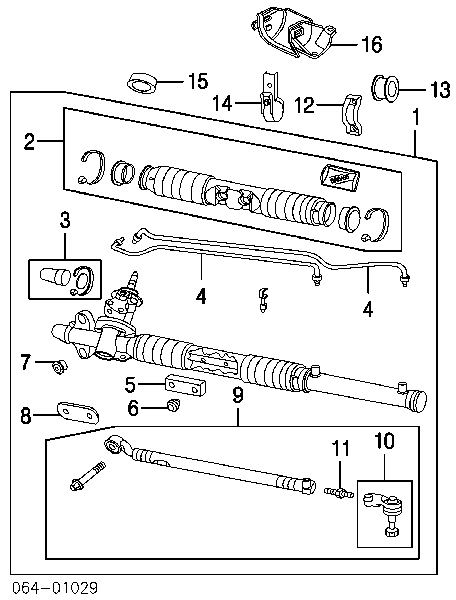 Osłona mechanizmu kierowniczego (maglownicy) 3433801 Lemforder