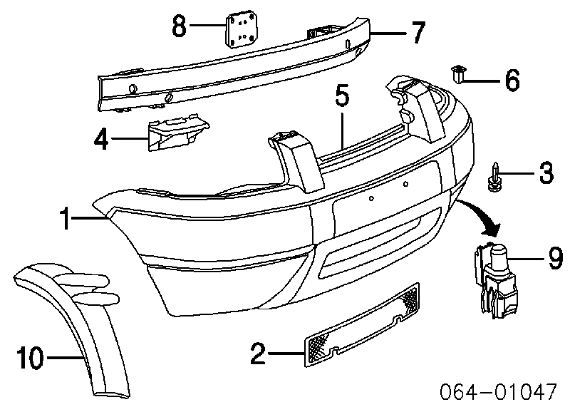 DPE100692 Land Rover wzmocnienie zderzaka przedniego