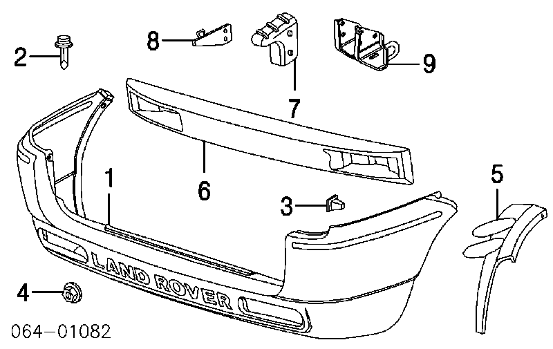 AWR3994 Land Rover Spinka mocowania nadkola przedniego