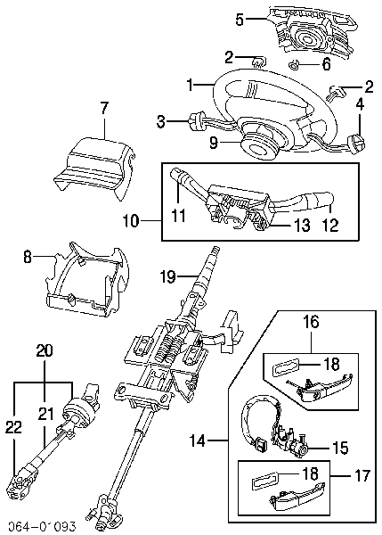Przełącznik zespolony, w komplecie do Land Rover Discovery II LJ ,LT