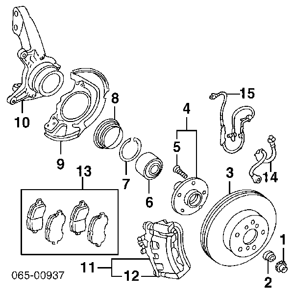 4321158020 Toyota Czop (zwrotnica) przedni prawy