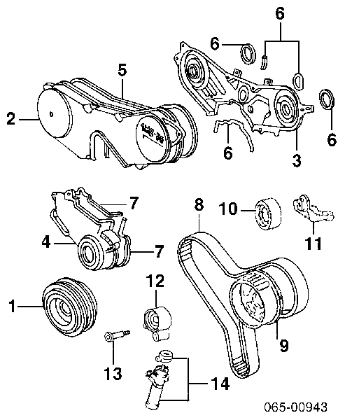 Koło pasowe wału korbowego 41105016 AND