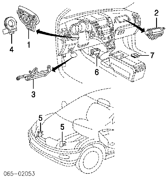 7396048020 Toyota Poduszka powietrzna (Airbag) pasażera