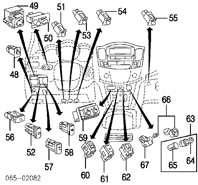 8475148080 Toyota Przycisk podgrzewania fotela