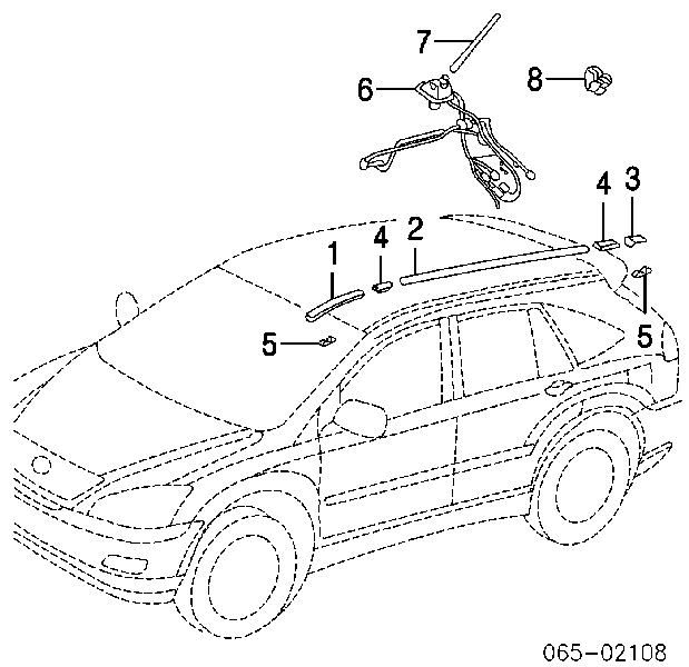 7556152020 Toyota Spinka mocowania nakładek progów