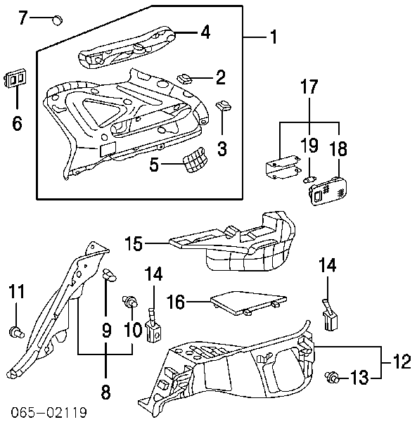 8125048010 Toyota Lampka oświetlenia bagażnika