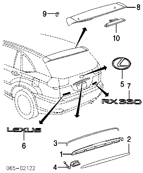 Panel przyciskowy sterowania podnośnikiem szyby przedni lewy Lexus RX 330/350 (U3)