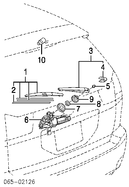 8513453010 Toyota Zaślepka nakrętki mocowania ramienia przedniej wycieraczki