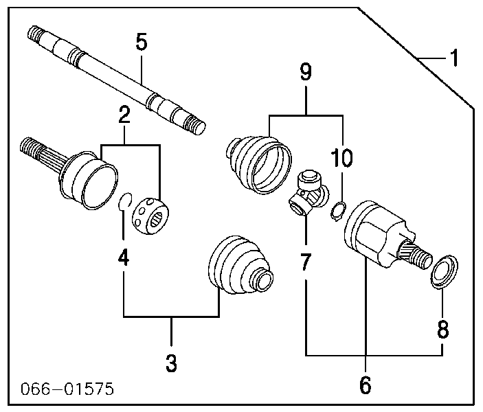 3971164E00 Nissan przegub homokinetyczny wewnętrzny przedni lewy