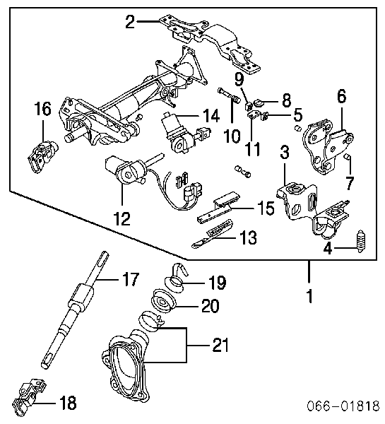 Wał Cardana kolumny kierowniczej dolny Nissan/Infiniti 48080CG000 cena, od 35,36 USD