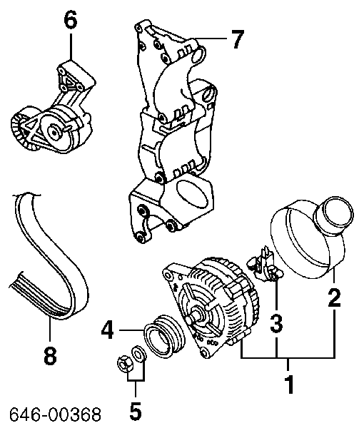 F00M146700 Bosch pokrywa alternatora tylna