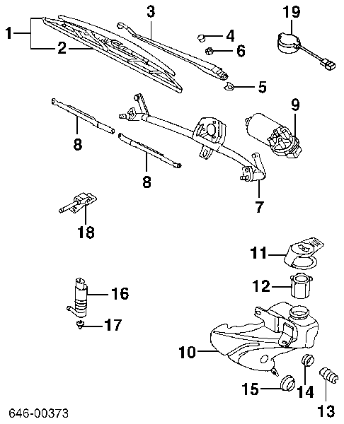 Pióro wycieraczki szyby przedniej, zestaw (2 szt.) Seat Toledo 2 (1M2)