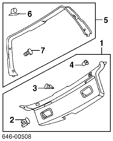 Odbój klapy bagażnika (drzwi 3/5 tylnych) 1J6867815A9B9 VAG/Seat