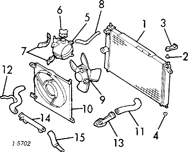 Dyfuzor chłodnicy Opel Kadett E (35, 36, 45, 46)