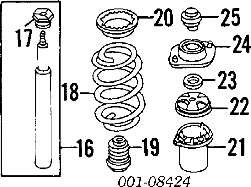 PXCRC-008S Parts-Mall odbój amortyzatora przedniego