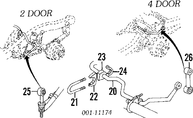 Stabilizator tylny do Chevrolet Blazer S10 