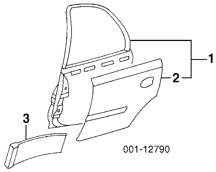 Do koszyka Drzwi tylne prawe Opel Omega B 25, 26, 27