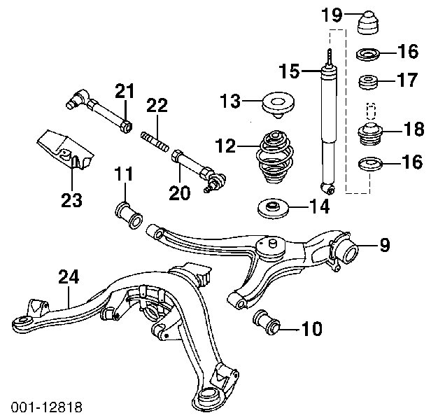 Silentblock wahacza tylnego dolnego Opel Calibra (85)