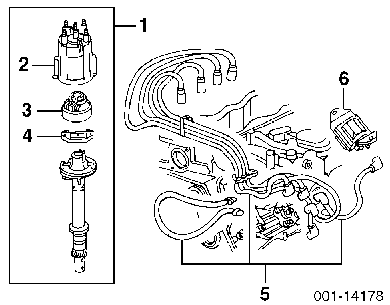 10467546 General Motors palec rozdzielacza zapłonu