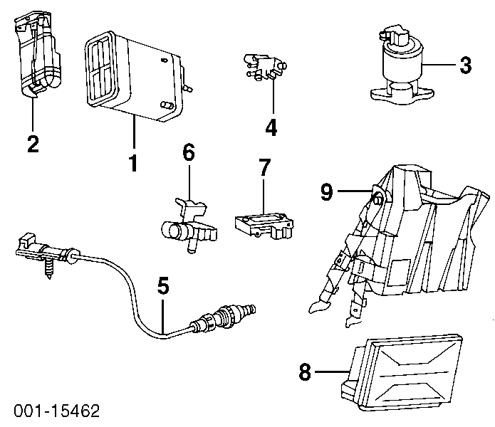 12568234 General Motors sonda lambda czujnik tlenu przed katalizatorem