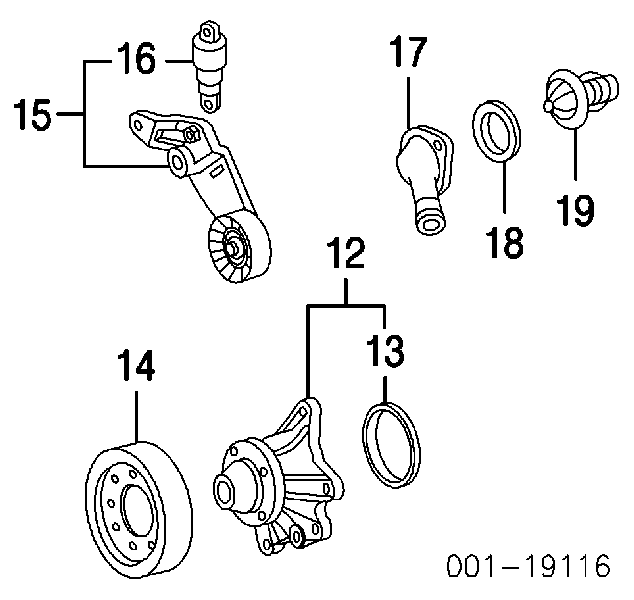 88970213 General Motors napinacz paska napędowego