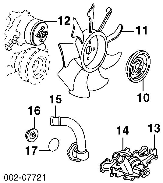 XL2Z8620DA Ford pas napędowy mechanizmów