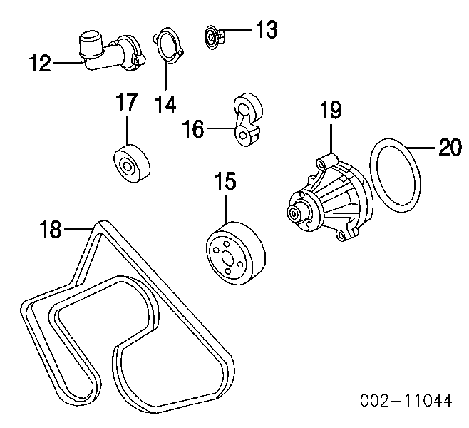 XR3Z8620DC Ford pas napędowy mechanizmów