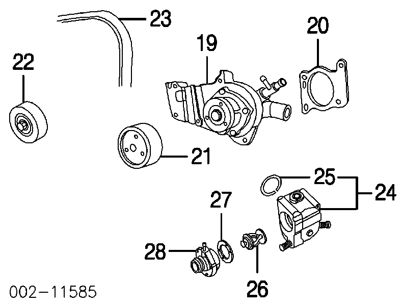 F8RZ8501EN Ford pompa chłodząca wodna