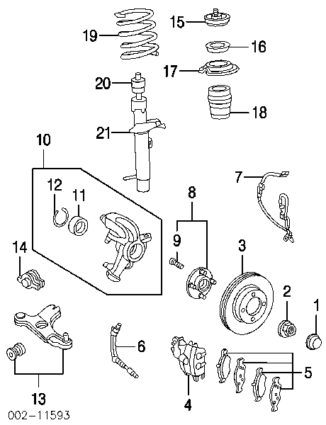 YS4Z2001AA Ford klocki hamulcowe przednie tarczowe