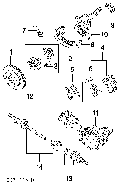 F87Z1104CA Ford Piasta przednia