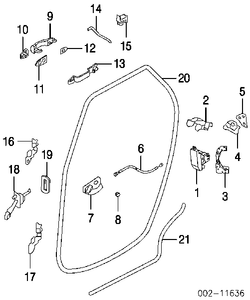 YS4Z5422088AAA Ford Klamka drzwi przednich zewnętrzna lewa