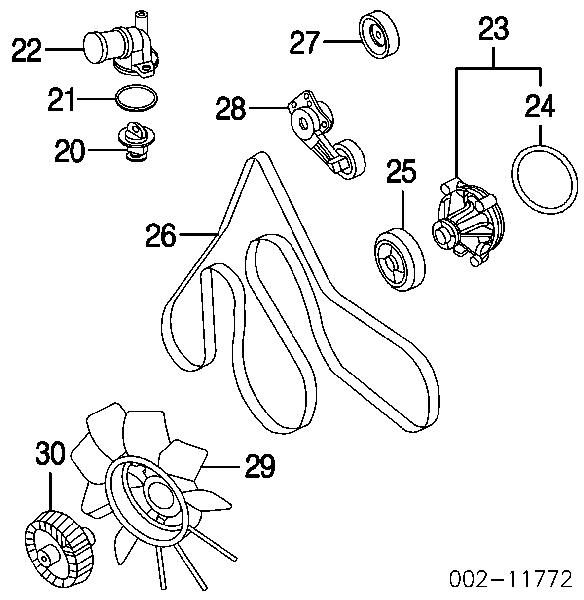 2C3Z8620DA Ford pas napędowy mechanizmów