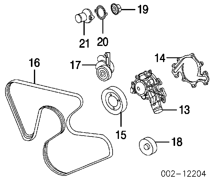 XF2Z8620CB Ford pas napędowy mechanizmów