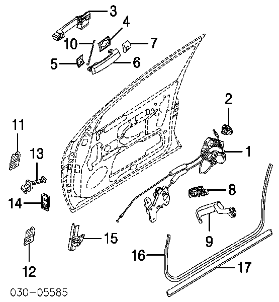 Zawias drzwi przednich prawych 80400ZJ00A Nissan