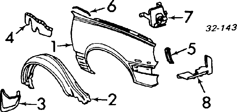 Błotnik przedni lewy 260228311 Tempest