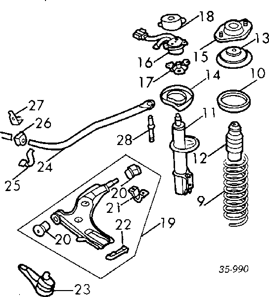 Tuleja stabilizatora przedniego Mazda 323 3 BF