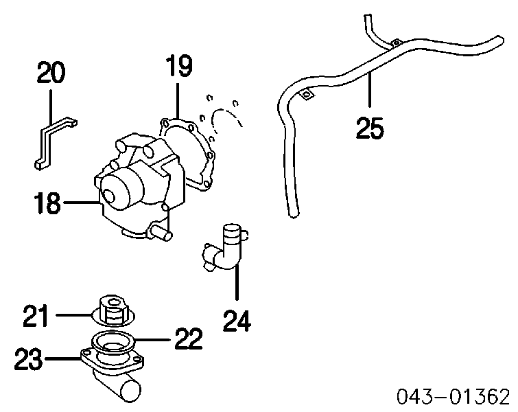 Uszczelka termostatu 21236AA010 Subaru