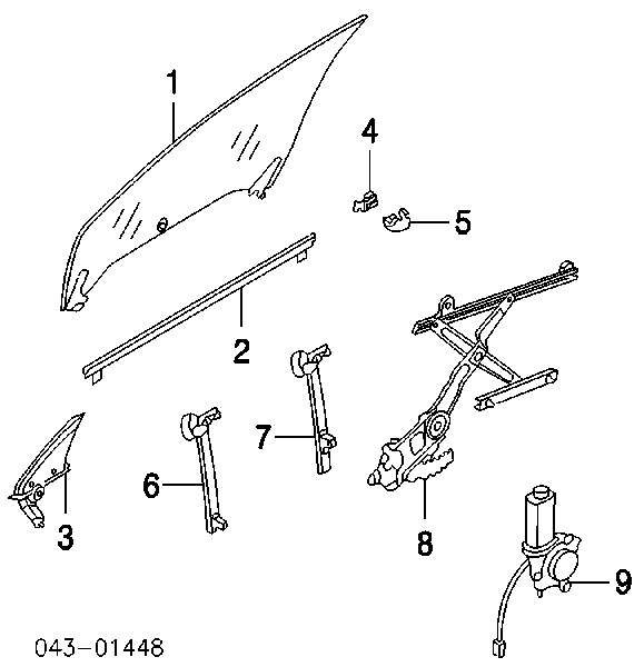 Zacisk bocznej szyby Subaru Impreza 2 (GD, GG)