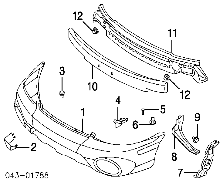 Spinka mocowania zderzaka tylnego Subaru Legacy 4 (B13)