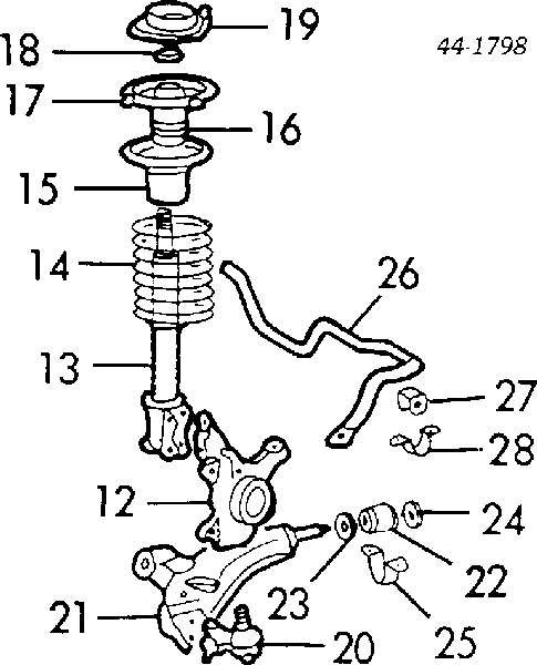 4860912151 Toyota Poduszka amortyzatora przedniego