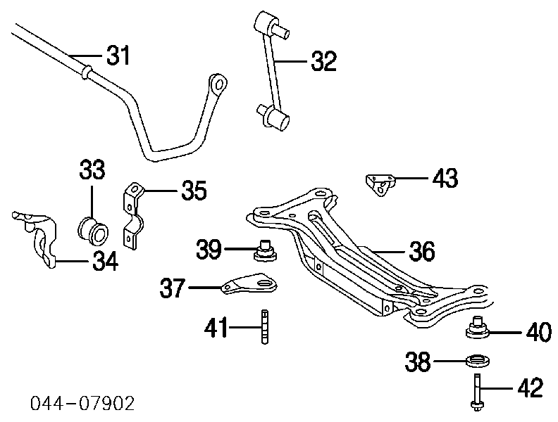 48818AA010 Toyota Tuleja stabilizatora tylnego