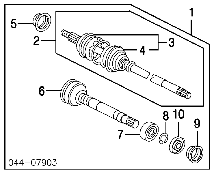 Osłony przegubów homokinetycznych półosi przedniej, zestaw Lexus RX 330/350 (U3)