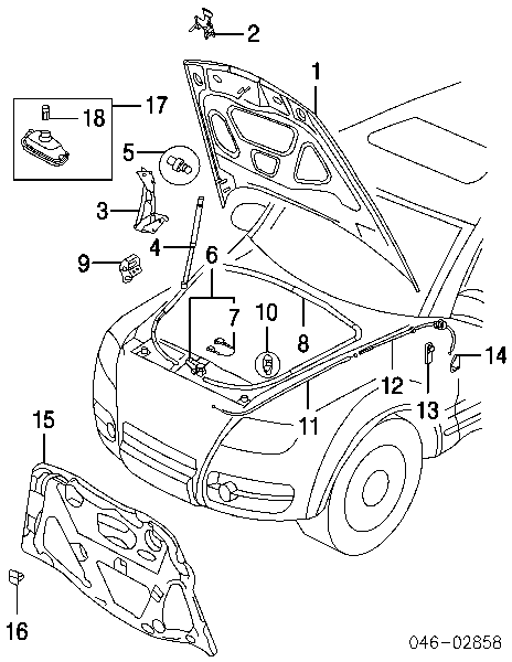 1H5863849A01C VAG spinka ocieplenia maski