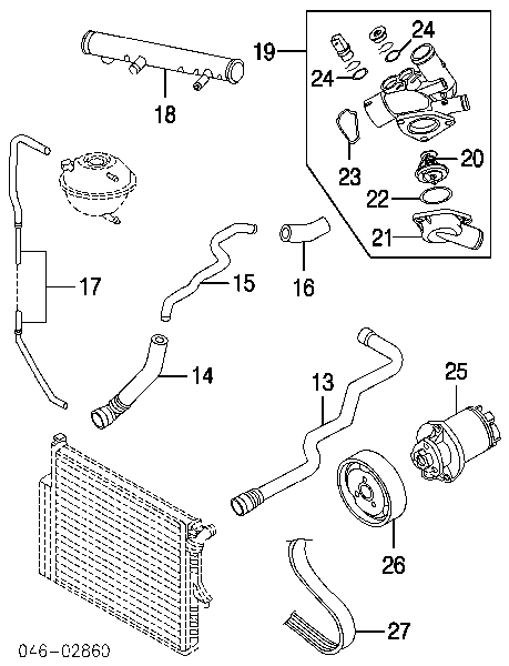 Koło pasowe pompy wodnej Audi A3 Sportback (8PA)